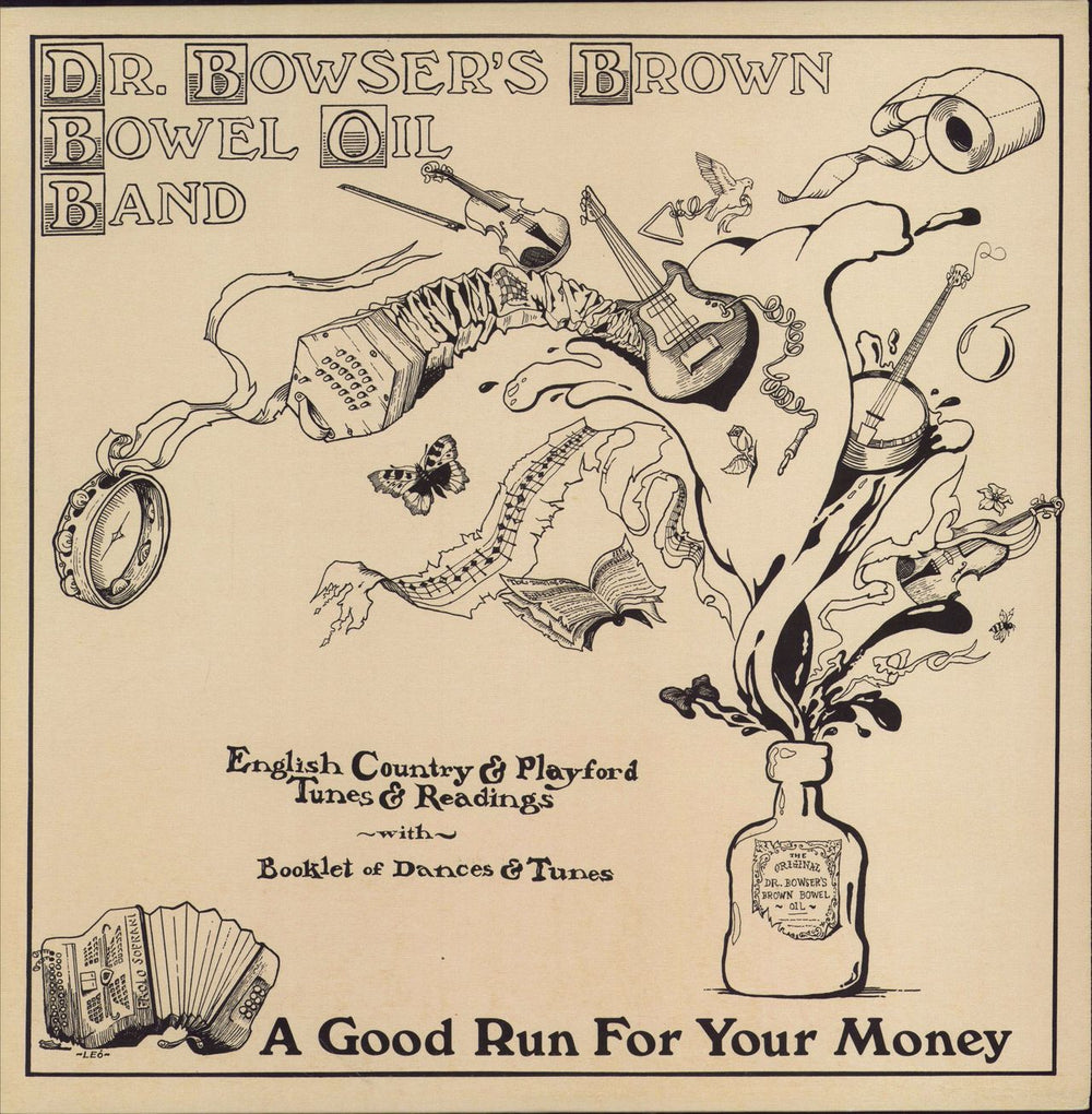 Dr. Bowser's Brown Bowel Oil Band A Good Run For Your Money UK vinyl LP album (LP record) 2WLP001