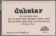 Dubstar Not So Manic Now UK Promo cassette single PROMO CASSETTE