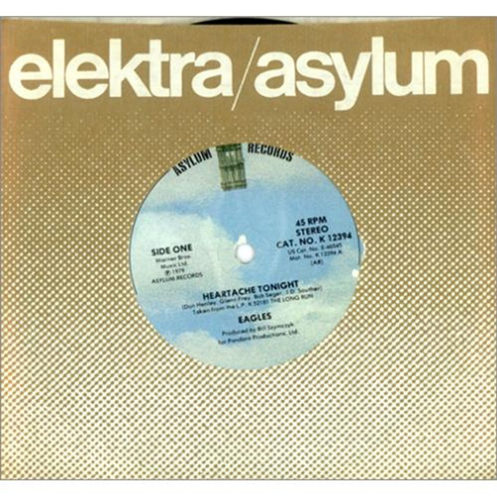 Eagles Heartache Tonight UK 7" vinyl single (7 inch record / 45) K12394