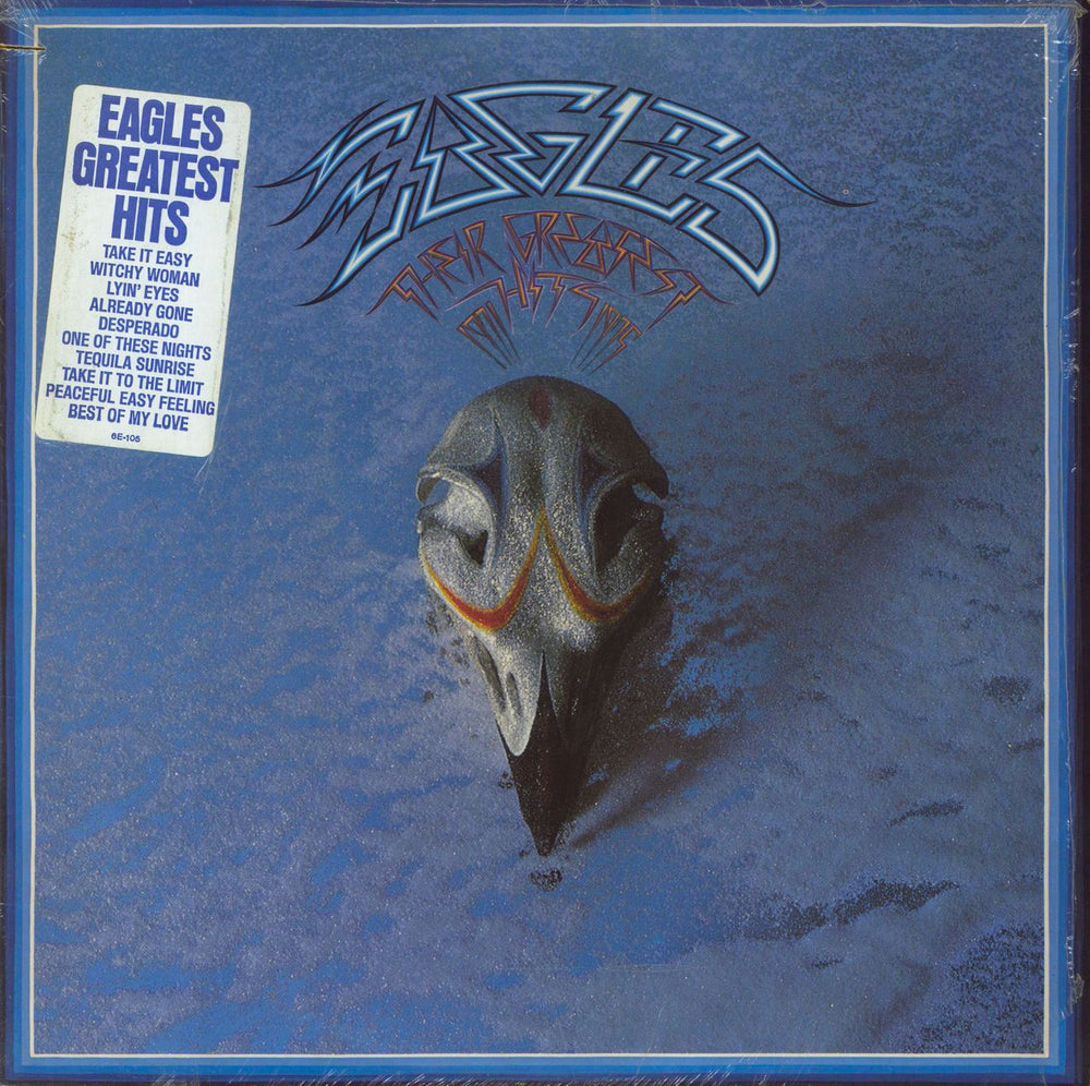 Eagles Their Greatest Hits 1971-1975 - stickered shrink US vinyl LP album (LP record) 6E-105