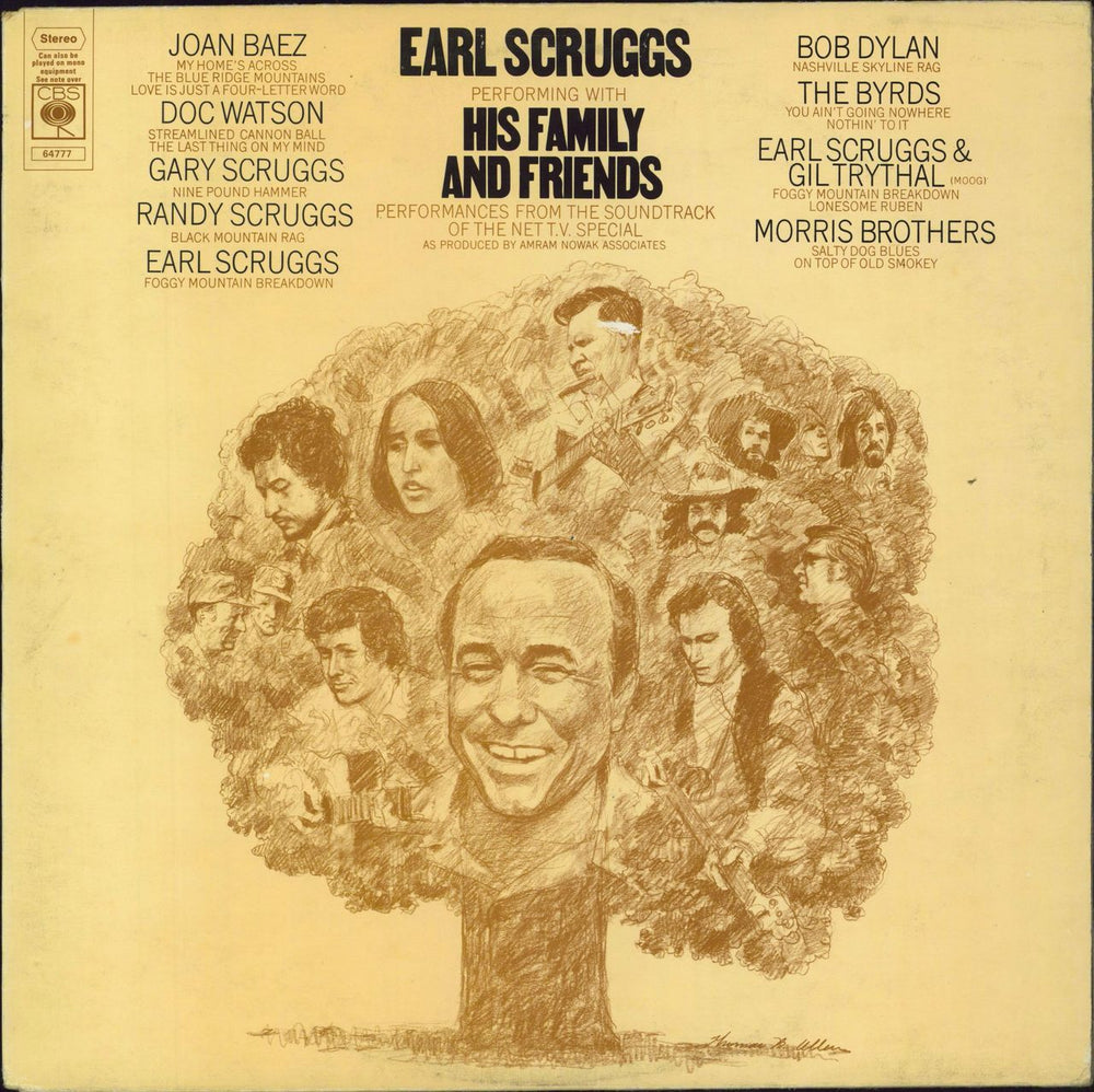 Earl Scruggs Performing With His Family And Friends UK vinyl LP album (LP record) 64777
