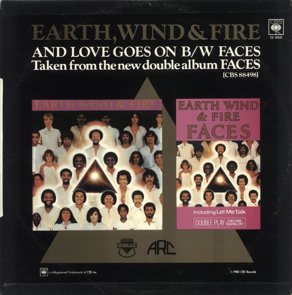 Earth Wind & Fire And Love Goes On UK 12" vinyl single (12 inch record / Maxi-single)