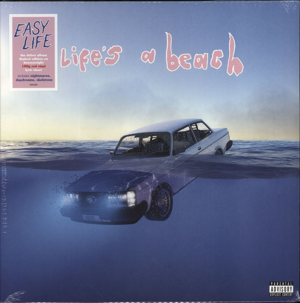 Easy Life Life's A Beach - Red + Autographed Card - Sealed UK vinyl LP album (LP record) 3564083