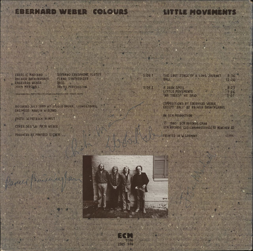 Eberhard Weber Little Movements - Fully Autographed German vinyl LP album (LP record)