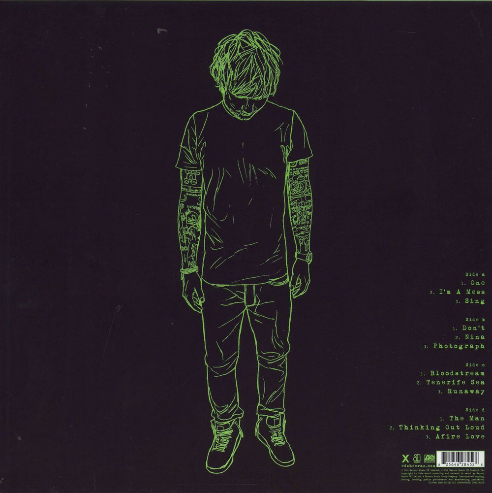 Ed Sheeran X - Green Translucent Vinyl UK 2-LP vinyl record set (Double LP Album) 825646284528