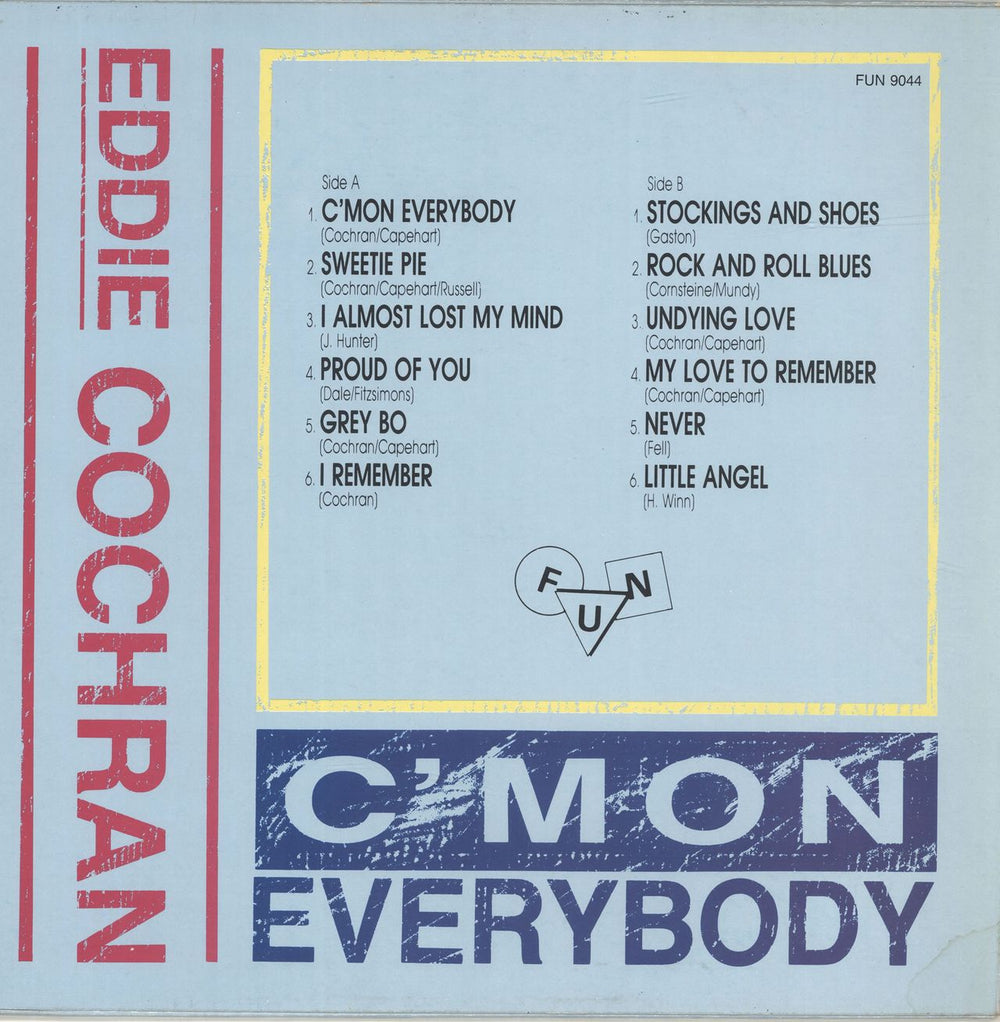 Eddie Cochran C'mon Everybody Belgian vinyl LP album (LP record)