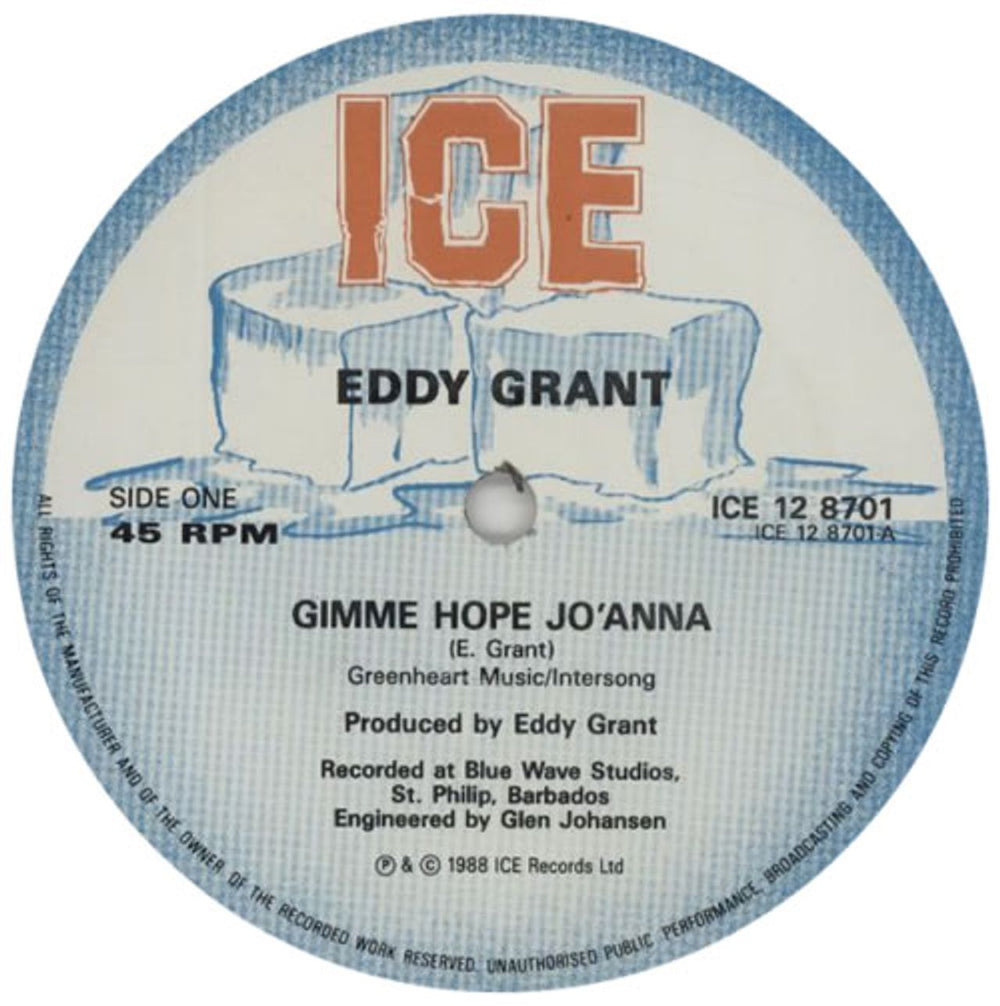 Eddy Grant Gimme Hope Jo'Anna UK 12" vinyl single (12 inch record / Maxi-single) EDG12GI597684