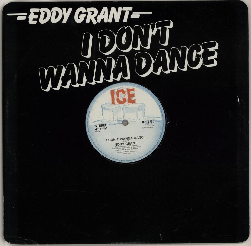 Eddy Grant I Don't Wanna Dance UK 12" vinyl single (12 inch record / Maxi-single) ICET56