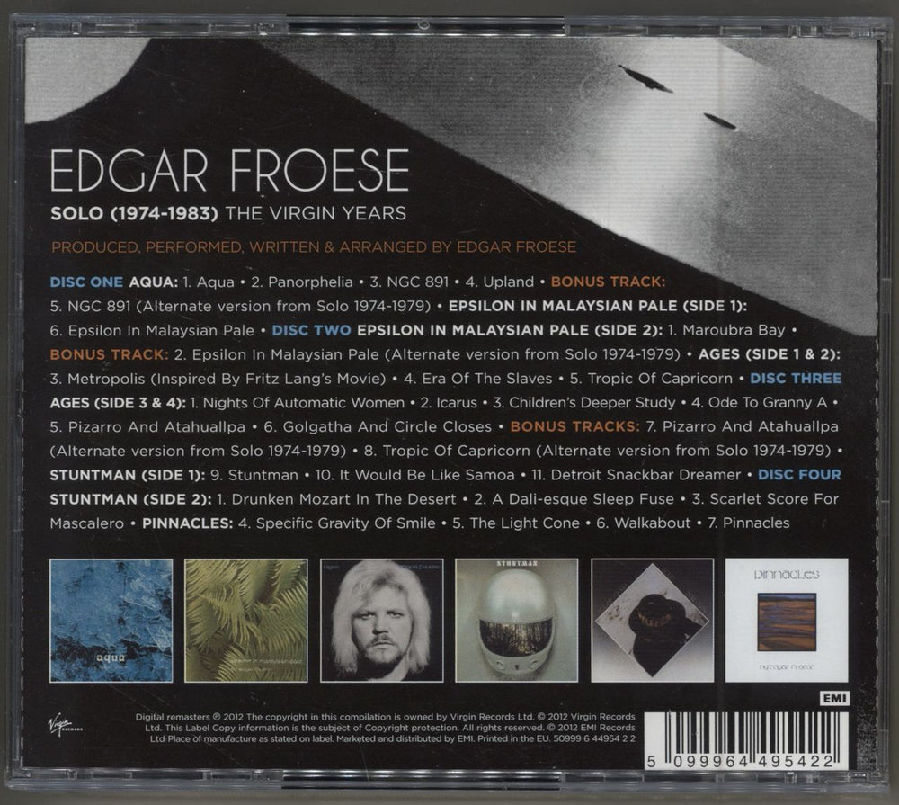 Edgar Froese Solo (1974-1983): The Virgin Years UK 4-CD album set 5099964495422