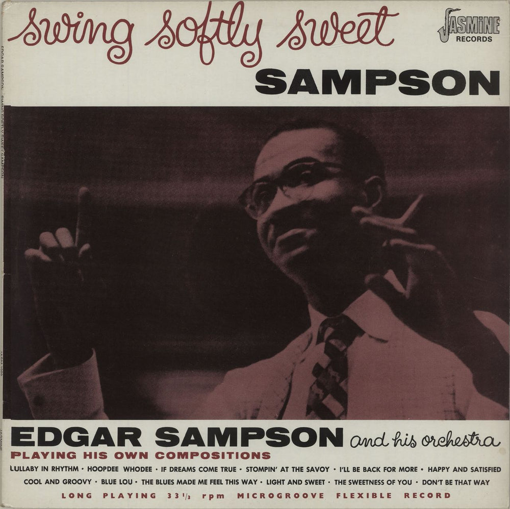 Edgar Sampson Swing Softly Sweet Sampson UK vinyl LP album (LP record) JASM1020