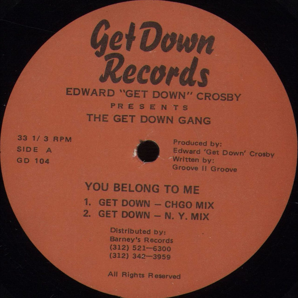 Edward Crosby You Belong To Me US 12" vinyl single (12 inch record / Maxi-single) GD104