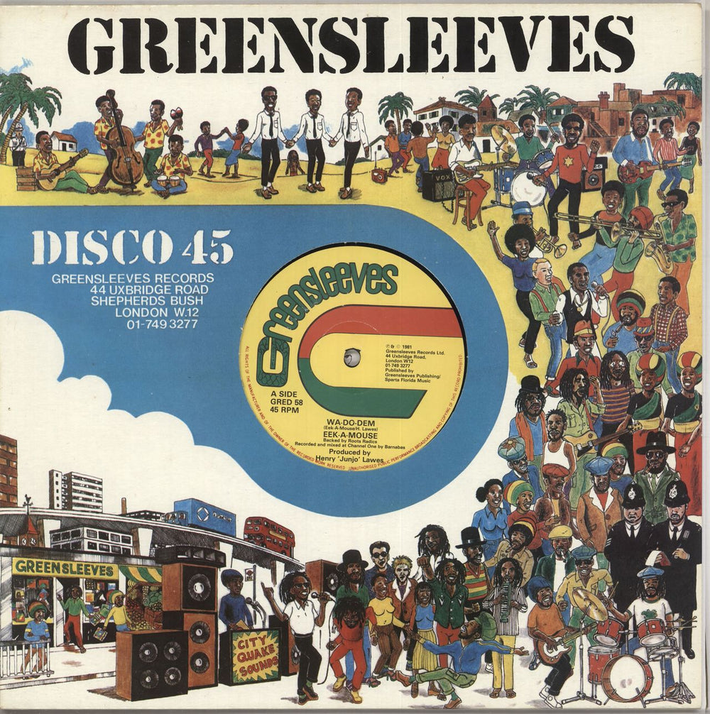 Eek-A-Mouse Wa-Do-Dem UK 12" vinyl single (12 inch record / Maxi-single) GRED58