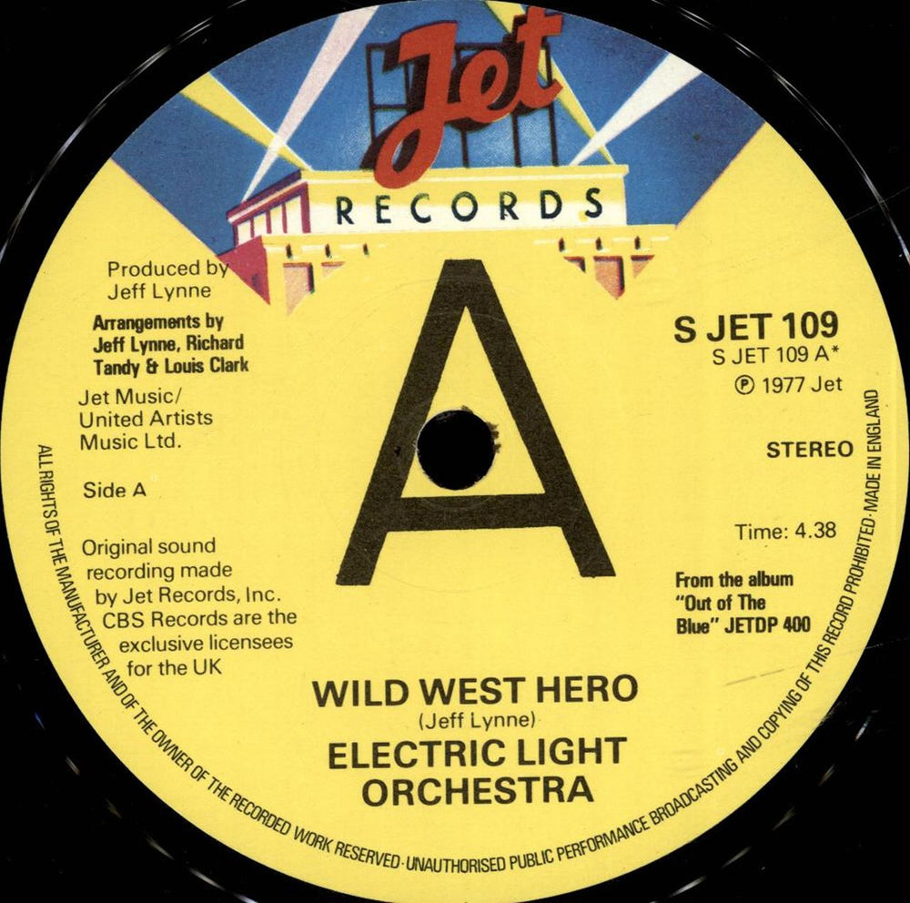 Electric Light Orchestra Wild West Hero - A Label UK Promo 7" vinyl single (7 inch record / 45) ELO07WI617952