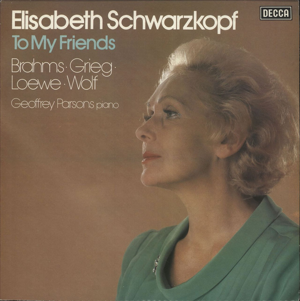 Elisabeth Schwarzkopf To My Friends UK vinyl LP album (LP record) SXL6943