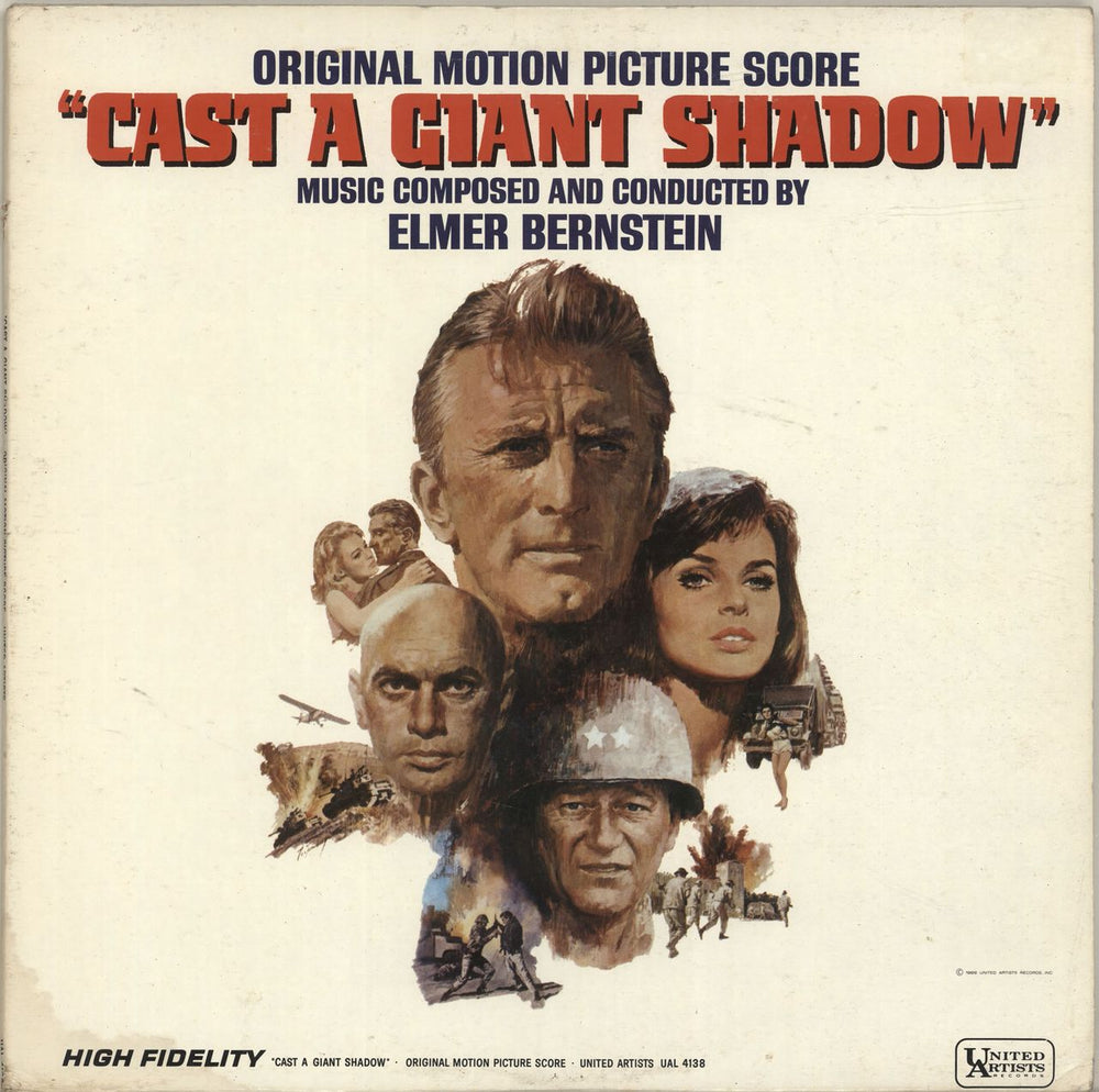 Elmer Bernstein Cast A Giant Shadow US vinyl LP album (LP record) UAL4138