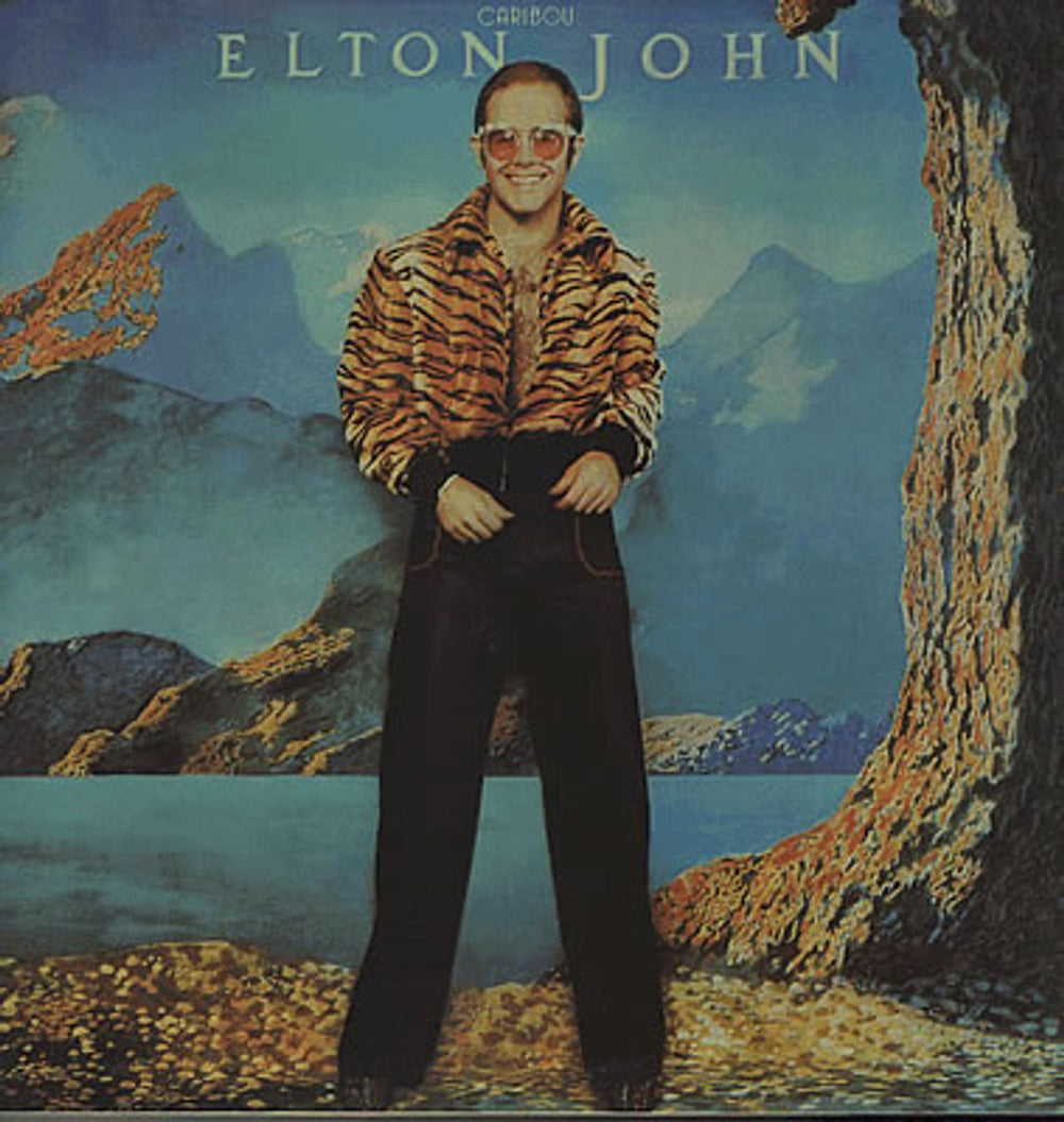 Elton John Caribou UK vinyl LP album (LP record) DJH20439