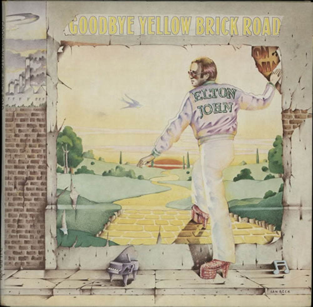 Elton John Goodbye Yellow Brick Road - Contract Press UK 2-LP vinyl record set (Double LP Album) DJLPD1001