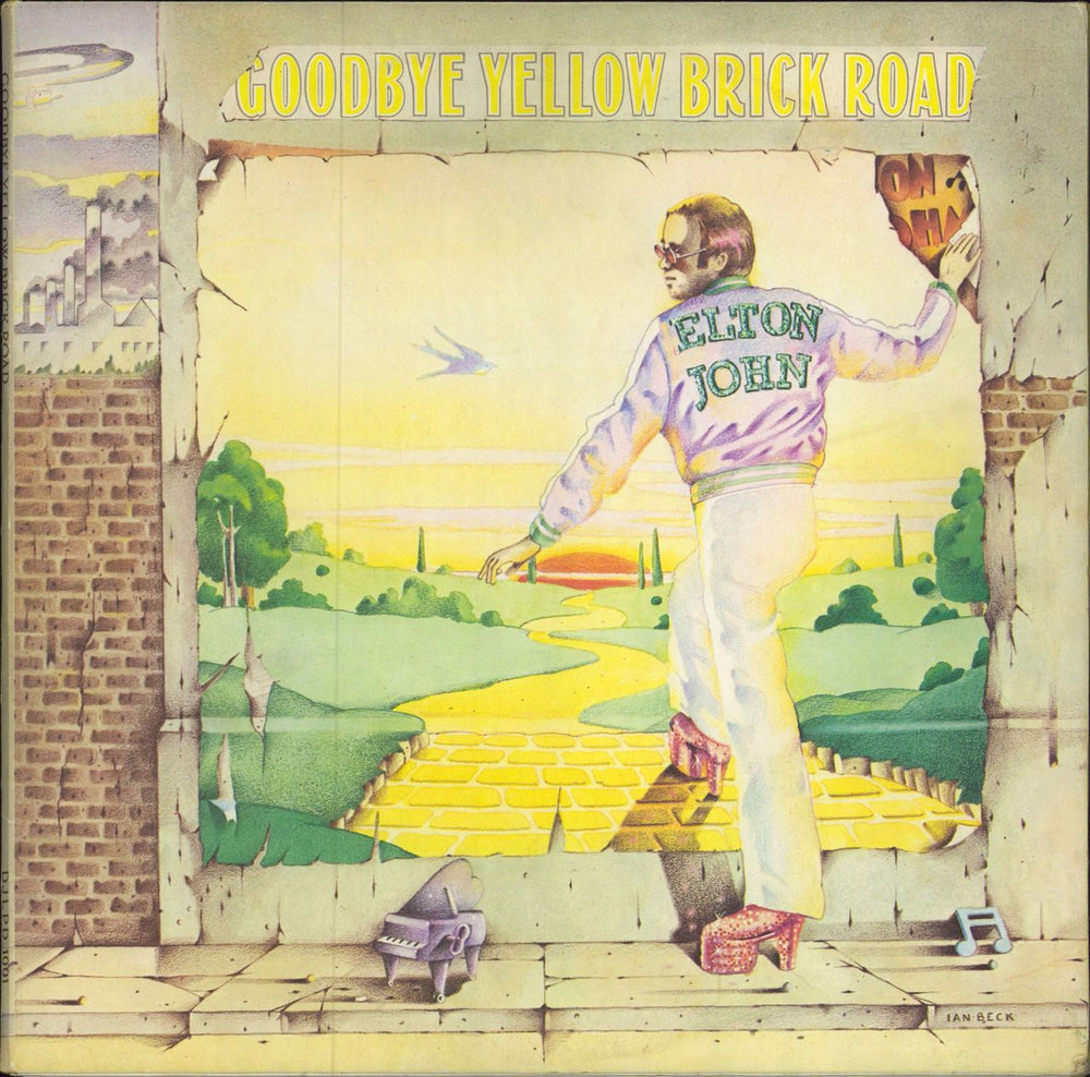 Elton John Goodbye Yellow Brick Road - Purple Vinyl - EX UK 2-LP vinyl record set (Double LP Album) DJLPD1001