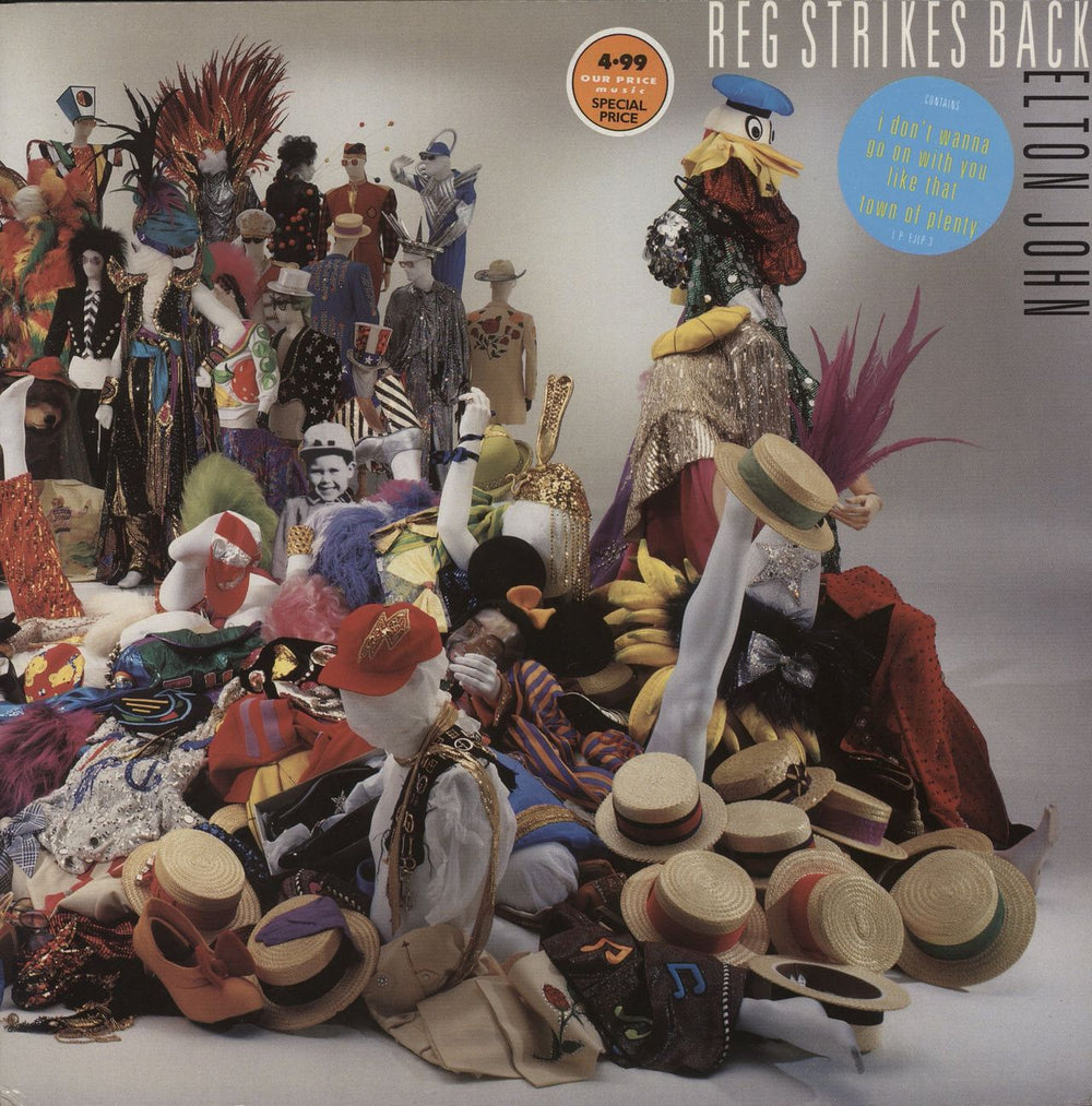 Elton John Reg Strikes Back UK vinyl LP album (LP record) EJLP3