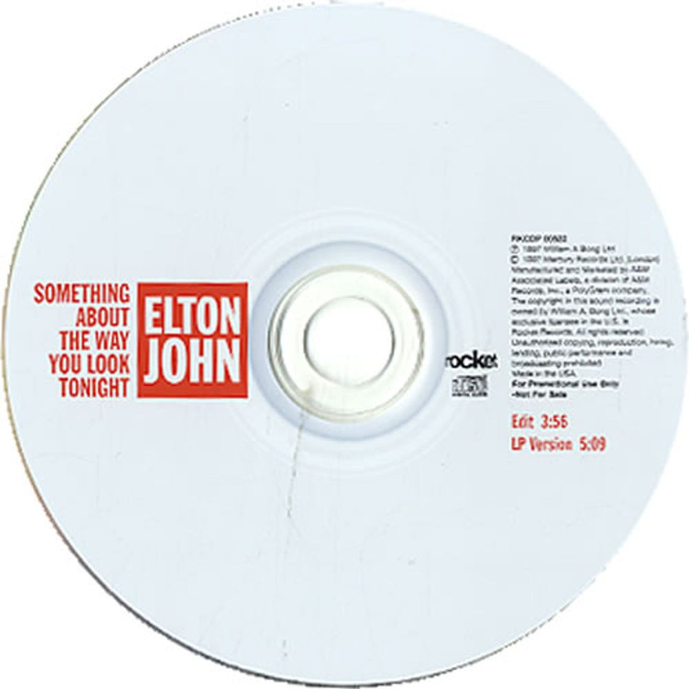 Elton John Something About The Way You Look Tonight US Promo CD single (CD5 / 5") JOHC5SO94874