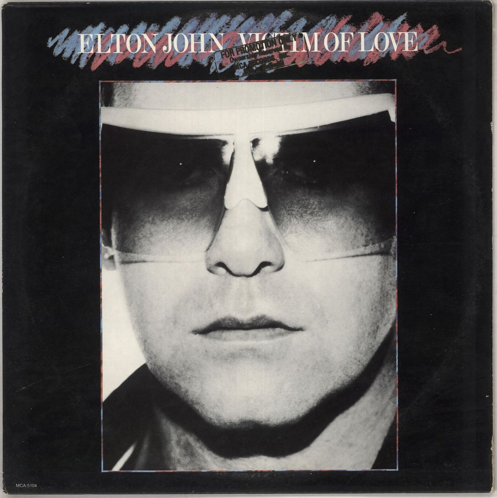 Elton John Victim Of Love - Gold promo US Promo vinyl LP album (LP record) MCA-5104