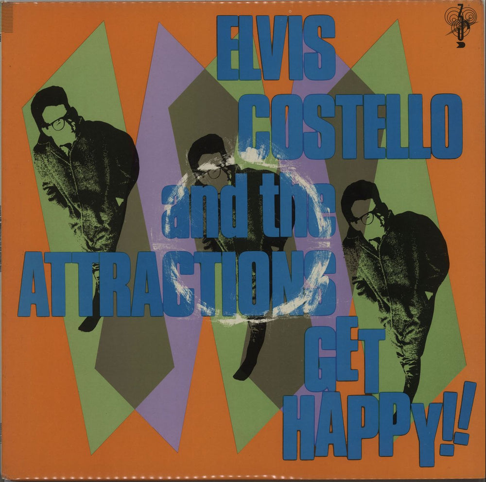 Elvis Costello Get Happy + Poster UK vinyl LP album (LP record) XXLP1