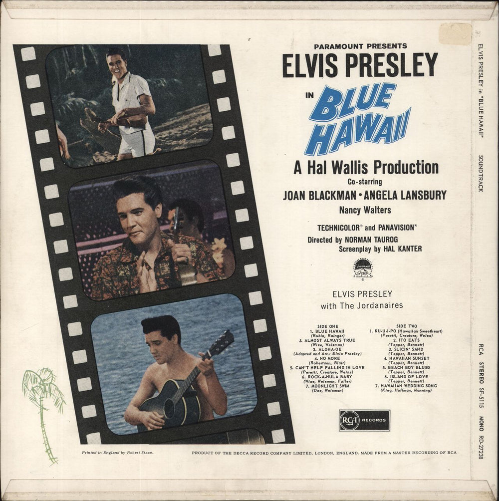 Elvis Presley Blue Hawaii - 1st - Mono - VG UK vinyl LP album (LP record)