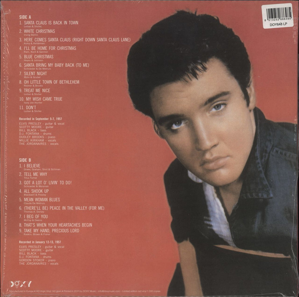 Elvis Presley Elvis' Christmas Album - Red Vinyl UK vinyl LP album (LP record) 8013252886485