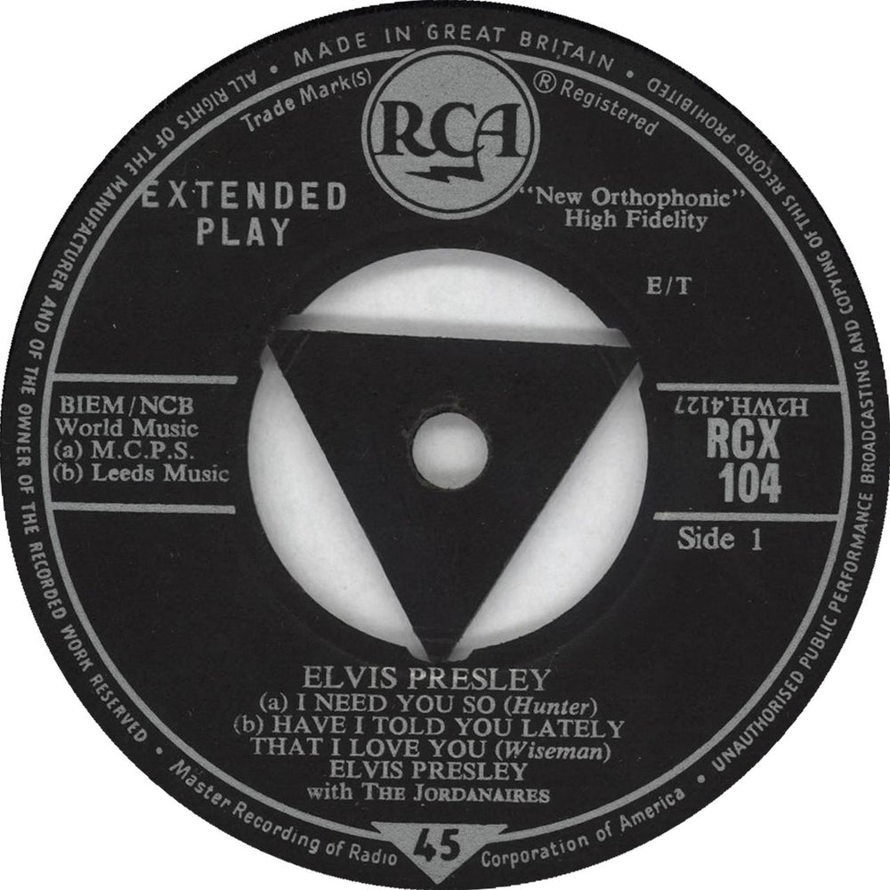 Elvis Presley Elvis Presley E.P. - McN4/59 UK 7" vinyl single (7 inch record / 45) ELV07EL545808