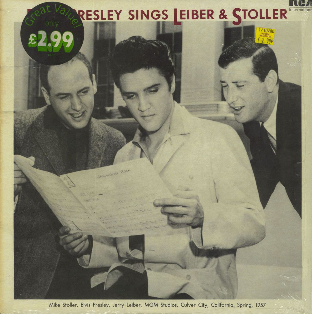 Elvis Presley Elvis Presley Sings Lieber & Stoller - shrink UK vinyl LP album (LP record) INTS5031