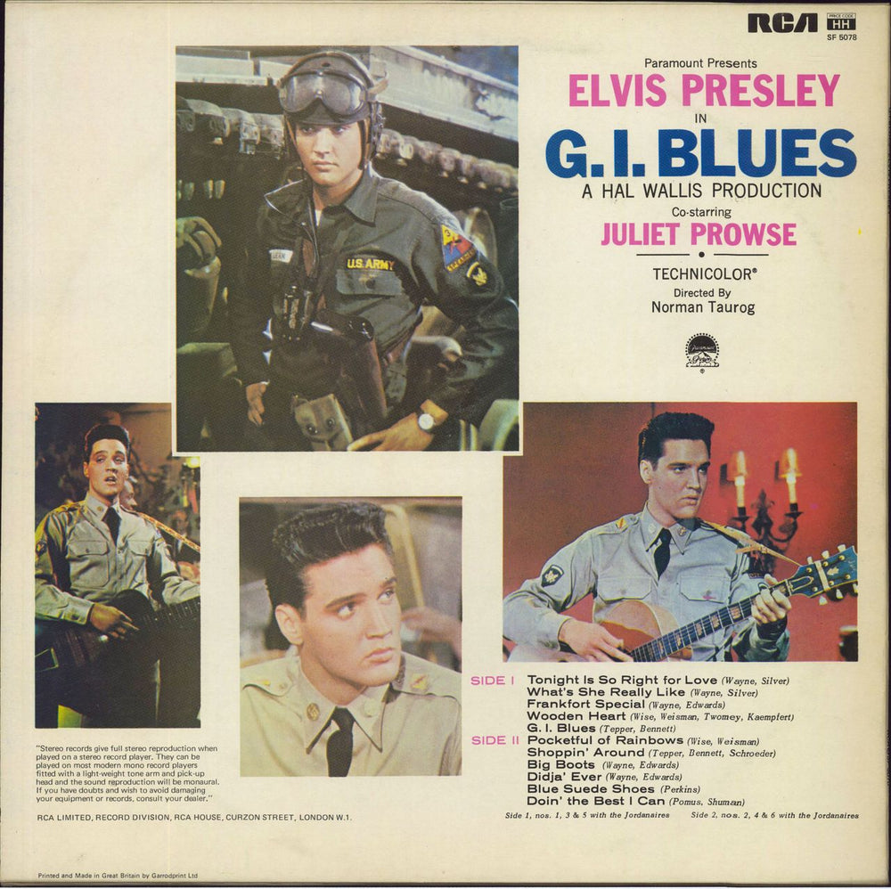 Elvis Presley G.I. Blues - 3rd - French Vinyl UK vinyl LP album (LP record)