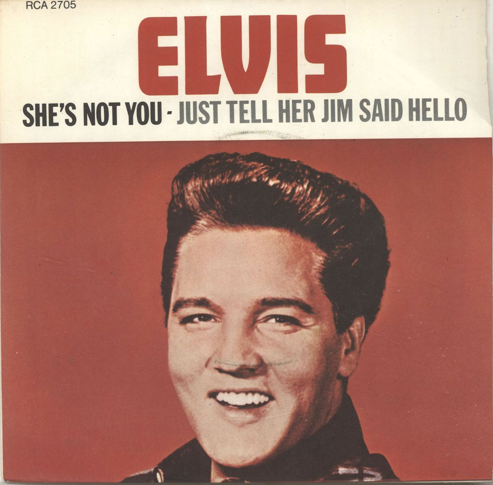 Elvis Presley She's Not You + p/s UK 7" vinyl single (7 inch record / 45) RCA2705