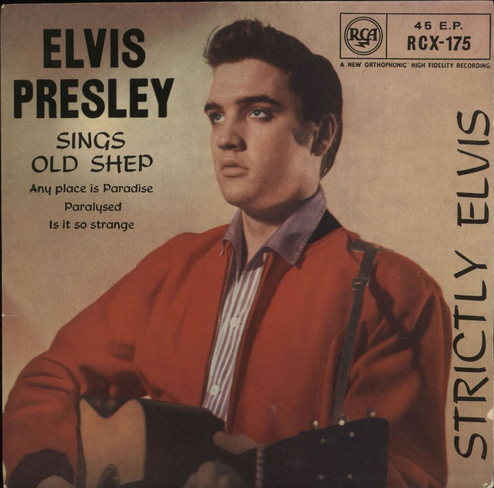 Elvis Presley Strictly Elvis E.P. - 6th - EX UK 7" vinyl single (7 inch record / 45) RCX-175