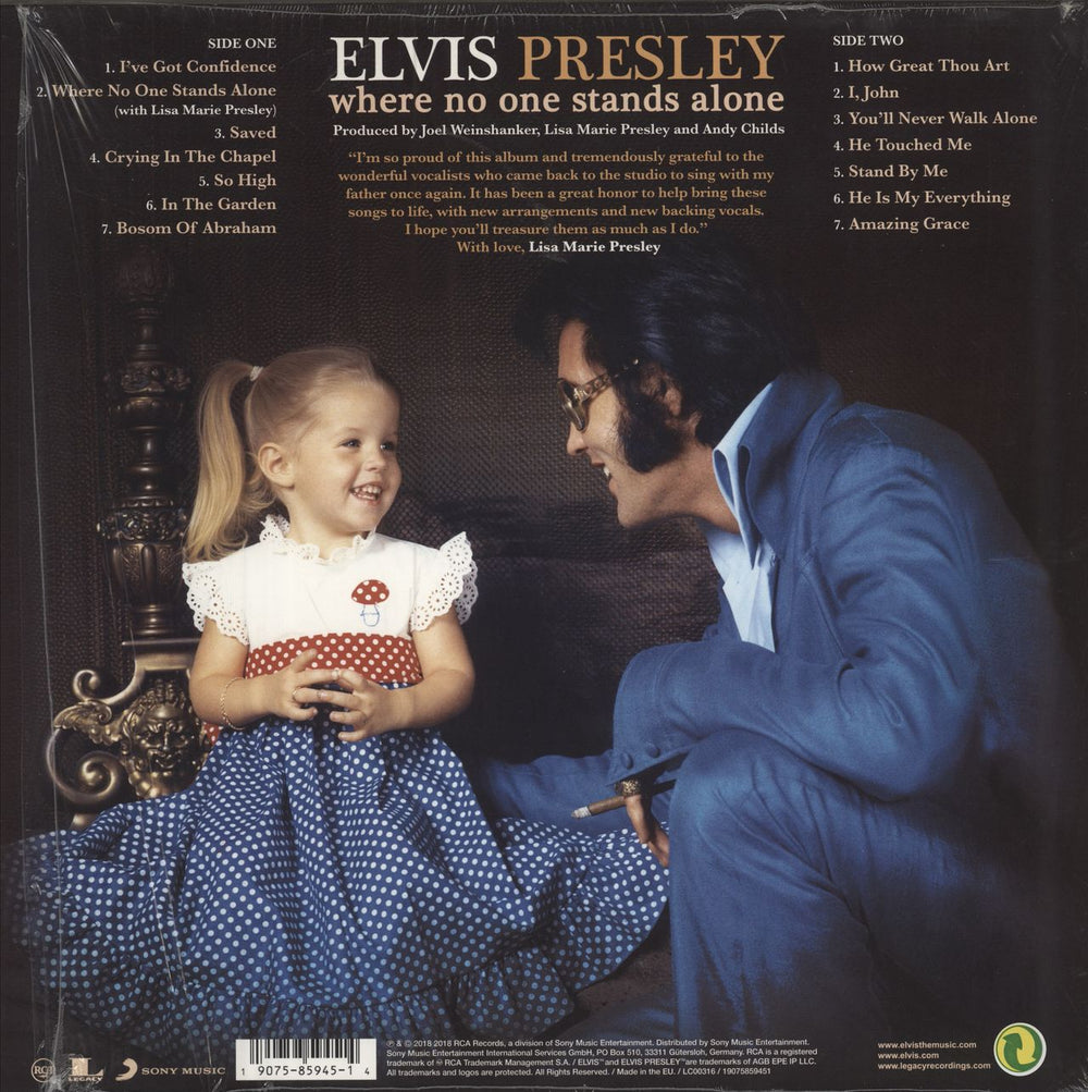 Elvis Presley Where No One Stands Alone + Shrink UK vinyl LP album (LP record) 190758594514