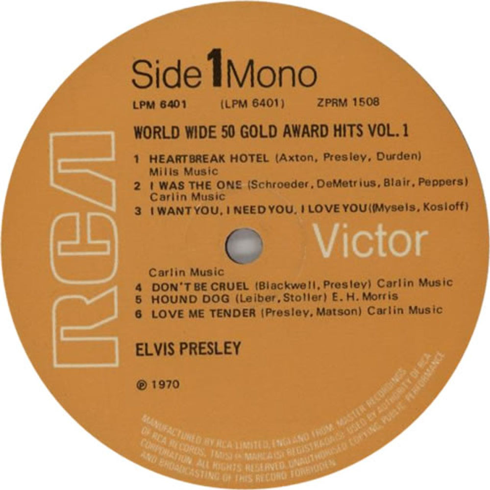 Elvis Presley Worldwide 50 Gold Award Hits, Vol. 1 UK Vinyl Box Set ELVVXWO70616