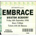 Embrace Brixton Academy UK concert ticket EMBTIBR413837