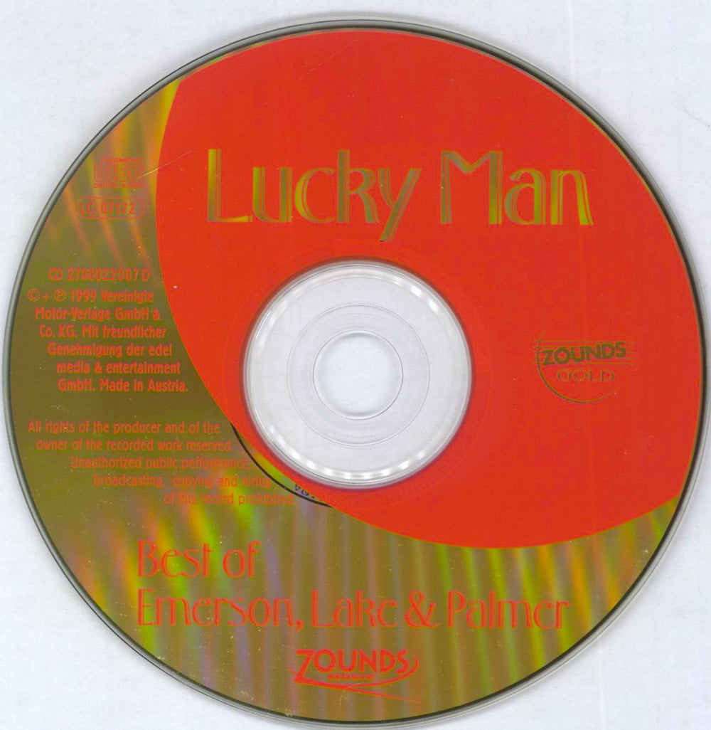 Emerson Lake & Palmer Lucky Man - Best Of Emerson, Lake & Palmer German CD album (CDLP) ELPCDLU815029