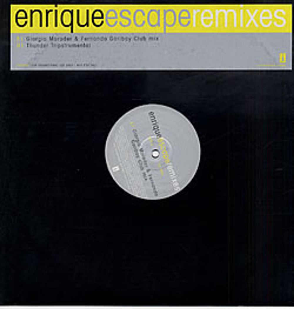 Enrique Iglesias Escape Remixes UK Promo 12" vinyl single (12 inch record / Maxi-single) ESCAPE4