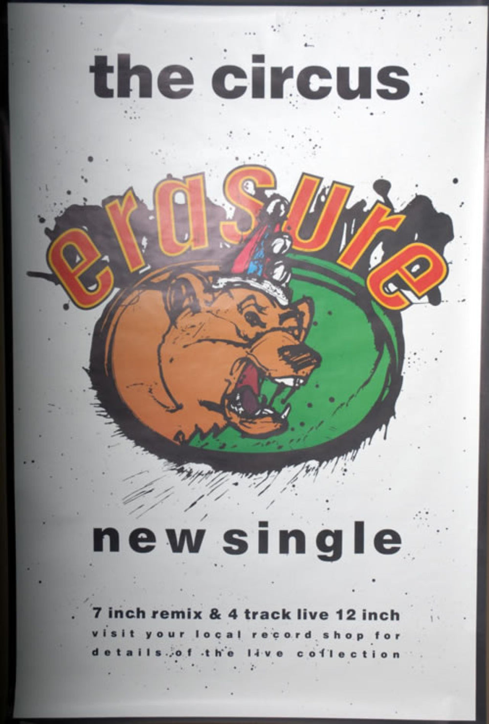 Erasure The Circus New Single UK Promo poster 60 X 40