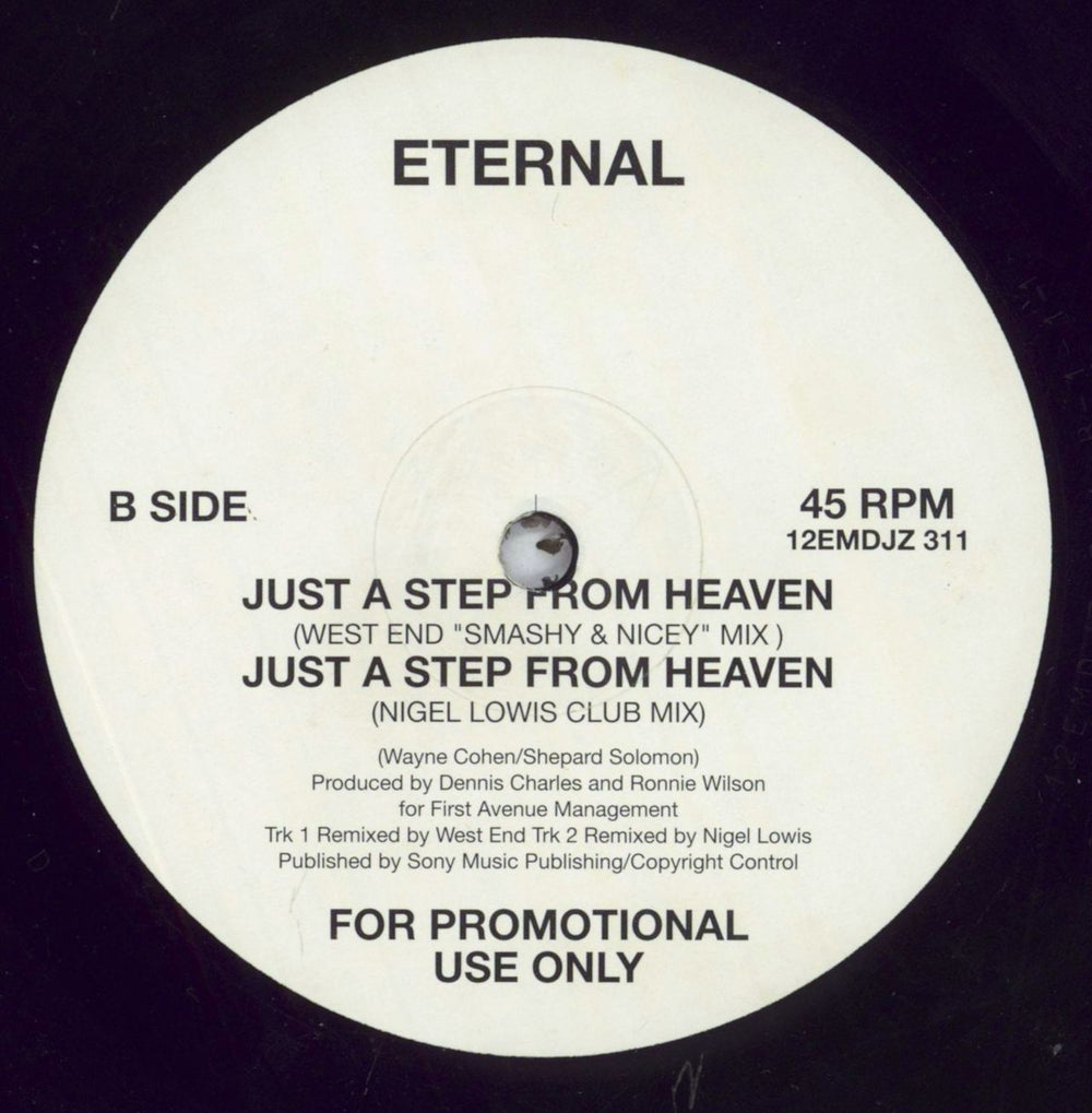 Eternal Just A Step From Heaven UK Promo 12" vinyl single (12 inch record / Maxi-single)