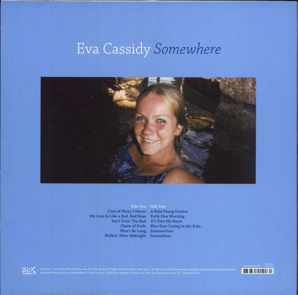 Eva Cassidy Somewhere UK vinyl LP album (LP record) 739341019081