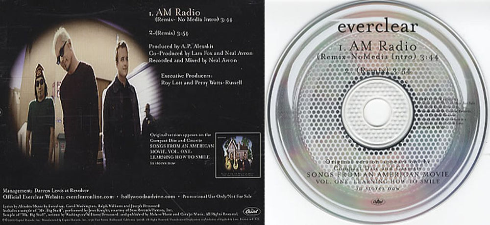 Everclear AM Radio US Promo CD single (CD5 / 5") EVCC5AM165328