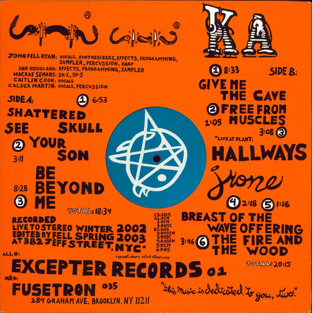 Excepter KA - Red Vinyl US vinyl LP album (LP record)