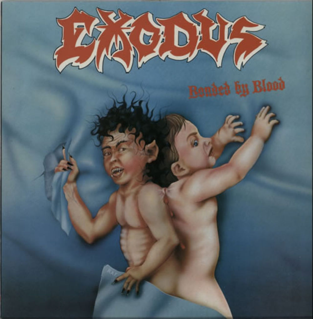 Exodus Bonded By Blood - 1st - EX UK vinyl LP album (LP record) MFN44