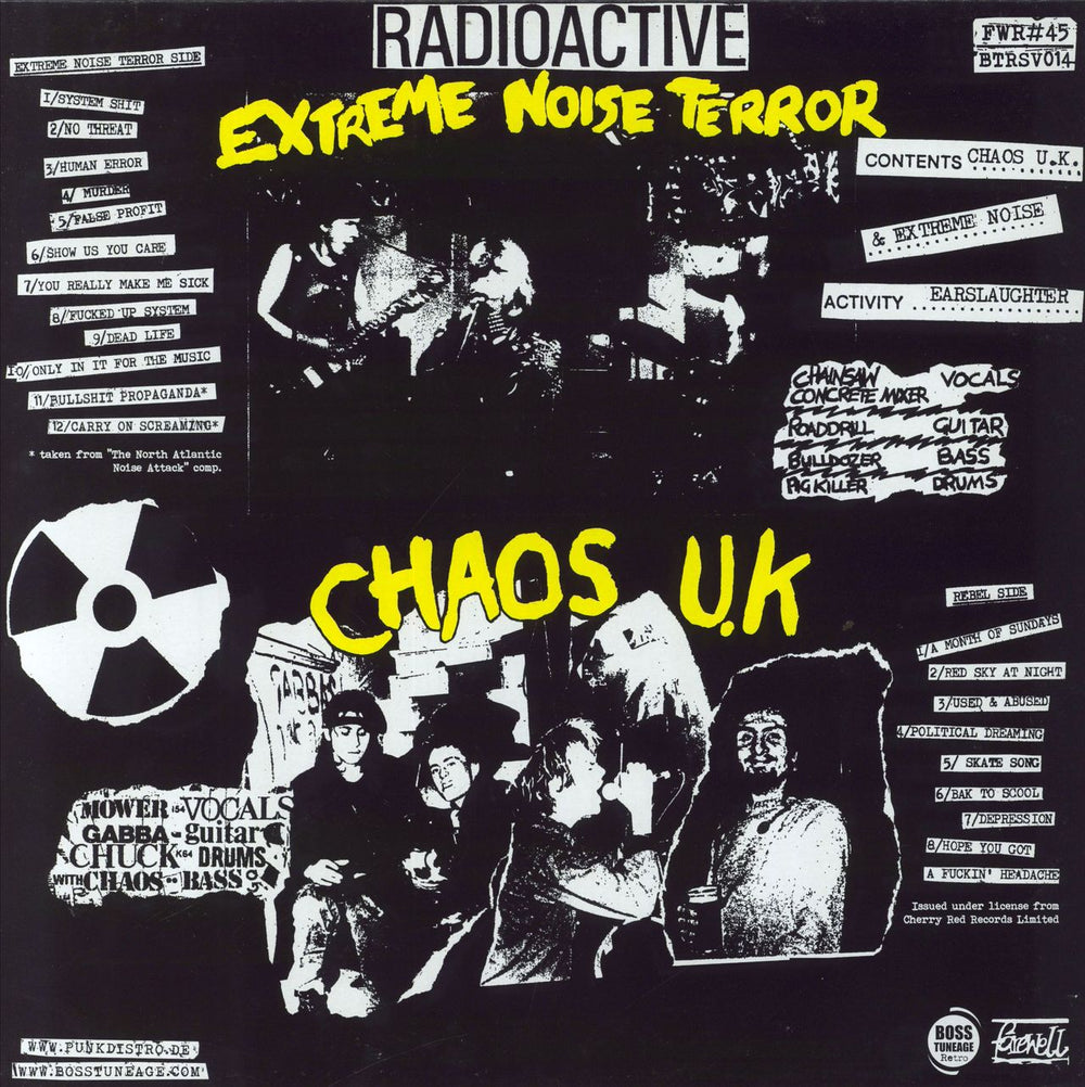 Extreme Noise Terror Earslaughter UK vinyl LP album (LP record)