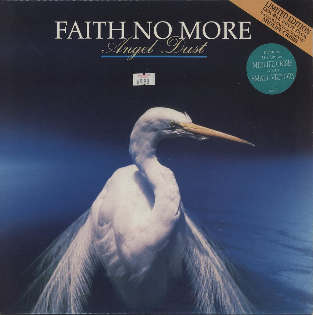 Faith No More Angel Dust + Bonus 12" - Hype Stickered - EX UK 2-LP vinyl record set (Double LP Album) 828326-1