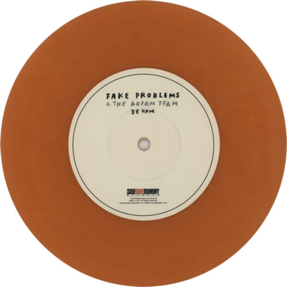 Fake Problems The Dream Team - Orange Vinyl US 7" vinyl single (7 inch record / 45) FHK07TH600981