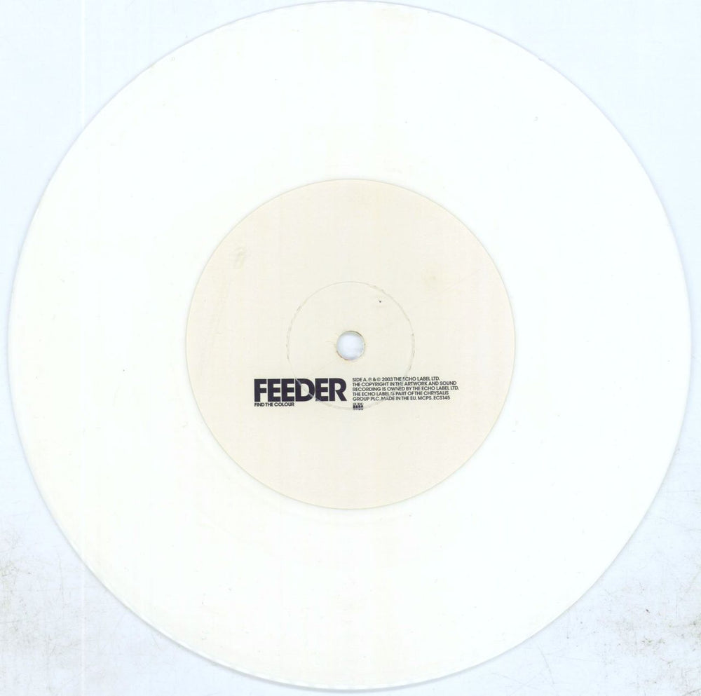 Feeder Find The Colour - White Vinyl UK 7" vinyl single (7 inch record / 45) FEE07FI257901