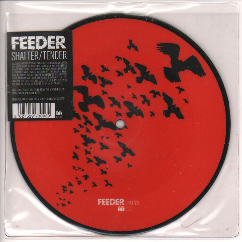 Feeder Shatter / Tender UK 7" vinyl picture disc (7 inch picture disc single) ECS180