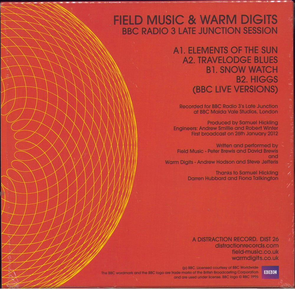 Field Music BBC Radio 3 Late Junction Session - Shrink UK 10" vinyl single (10 inch record)